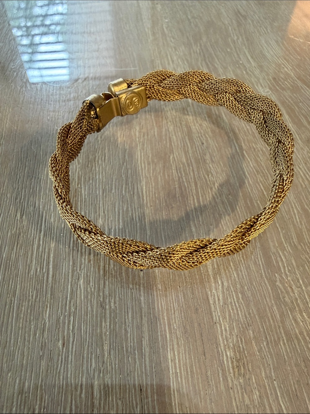 Sarah Cavender Metalworks Braided Gold-Tone Mesh Bracelet